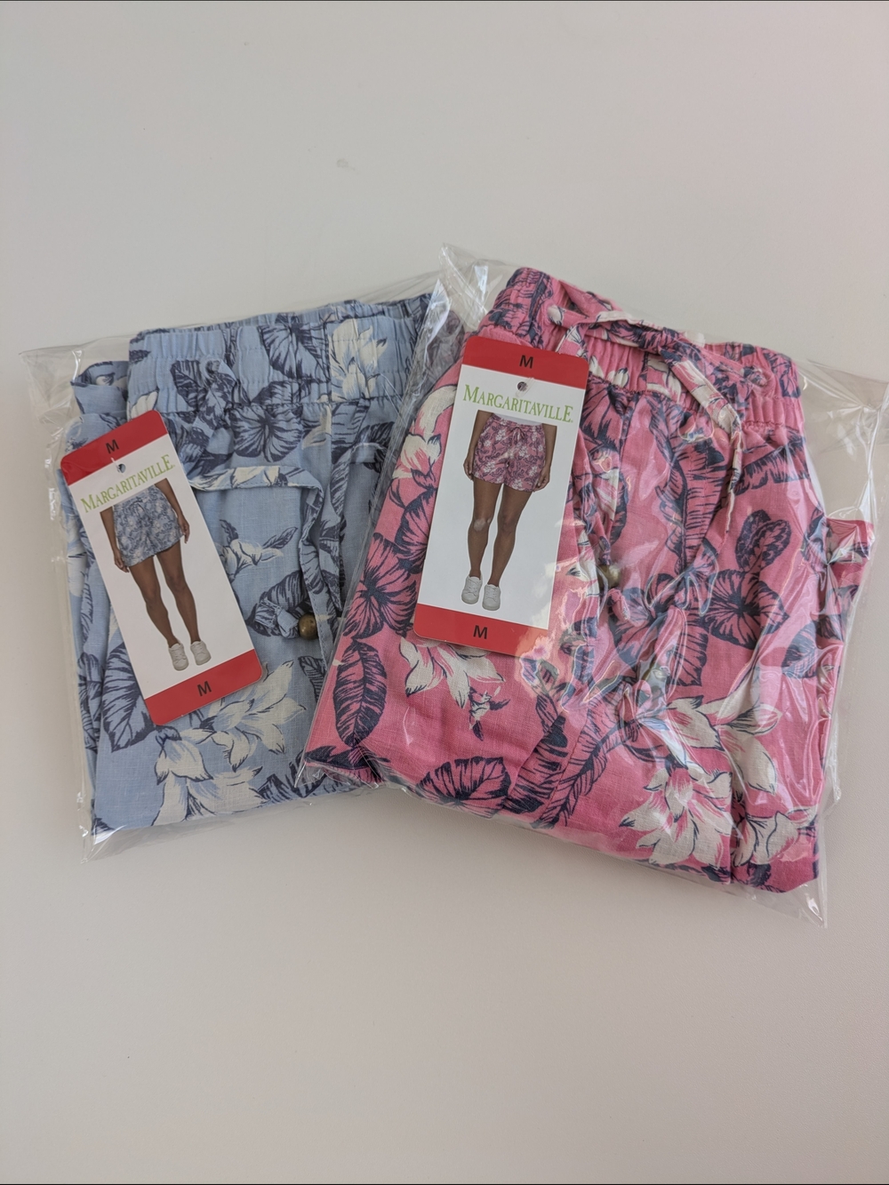 Margaritaville Floral Shorts - Pink & Blue (Set of 2)